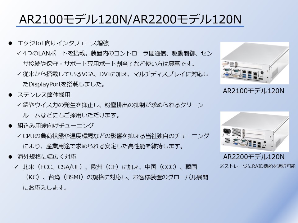 AR2100モデル100K・120N／AR2200モデル100K・120N