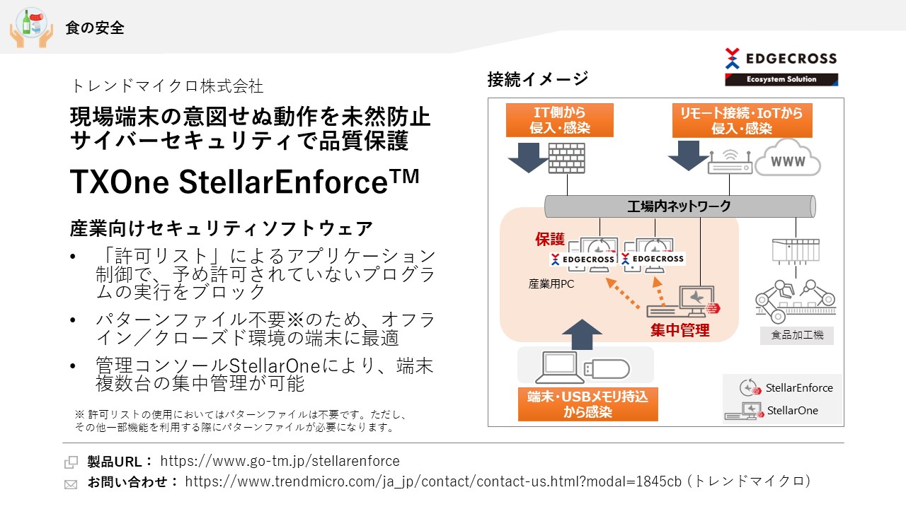 トレンドマイクロ株式会社 TXOne StellarEnforce