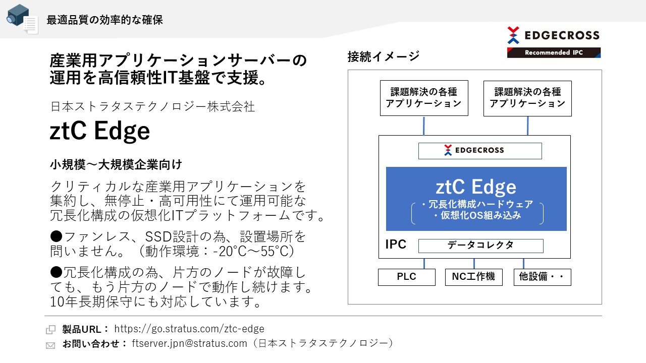 日本ストラタステクノロジー株式会社 ztC Edge